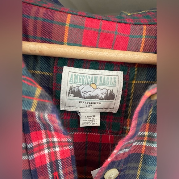 NWT | AE | Cozy Cabin Cropped Flannel | Sz S - Picture 6 of 7